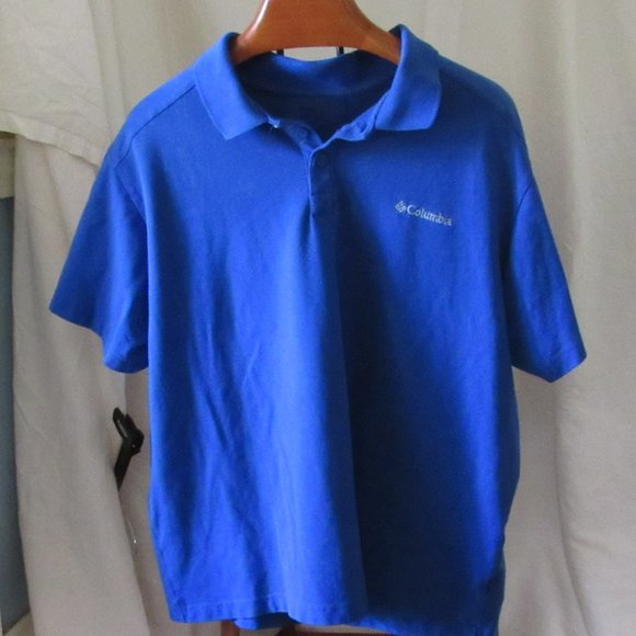 Columbia Mens Blue Polo Cotton/Polyester/ Elastane Blend EUC - Picture 2 of 5